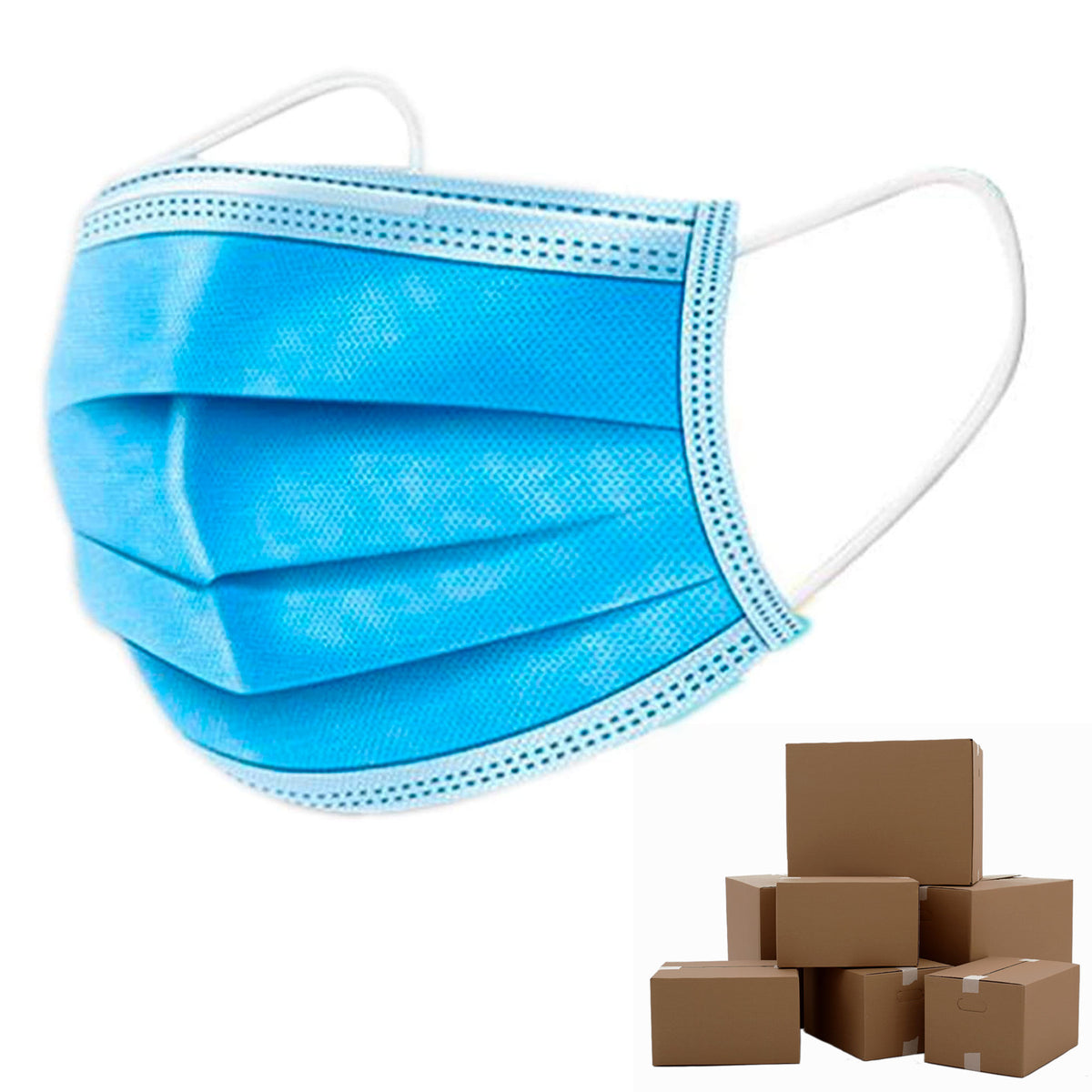 Case 3 Ply Disposable Face Mask - 1000 Pcs (As Low as $0.43 per